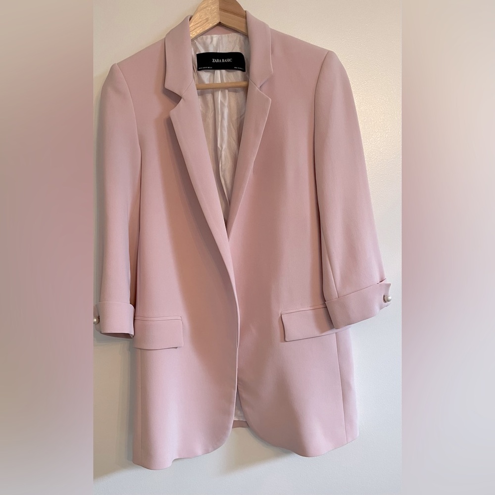 Zara Basic Open Front Blazer - Picture 2 of 8